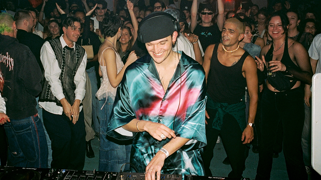 Photo of set DJ Spit.