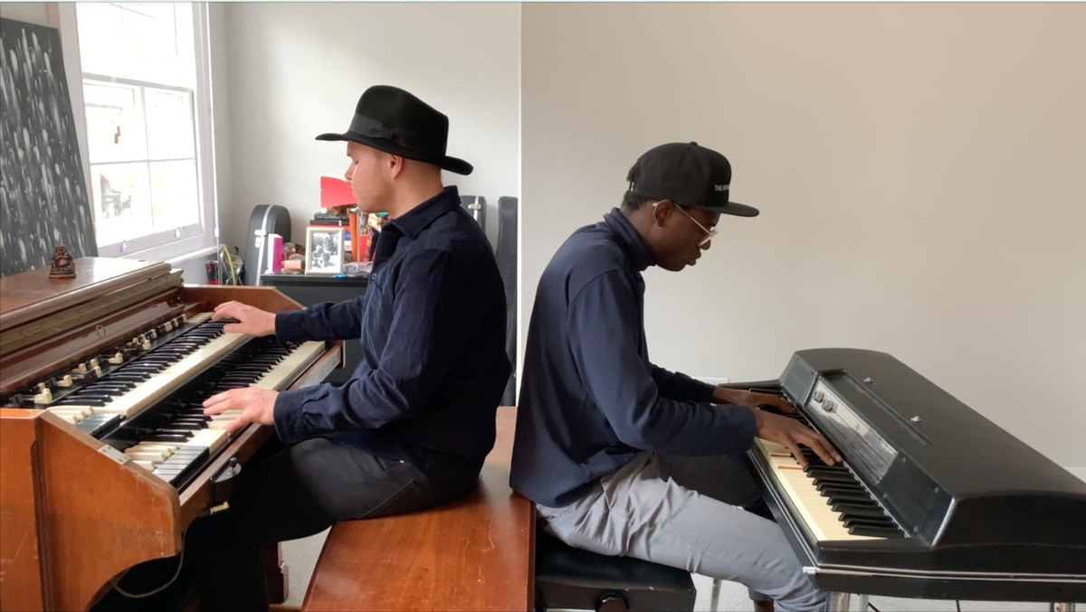 Photo of set Mark Kavuma & Artie Zaitz.