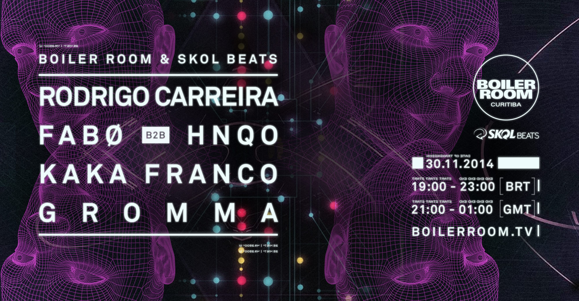 Boiler Room x Skol Beats: Rodrigo Carreira, Fabø B2B HNQO, Kaka Franco & Gromma flyer