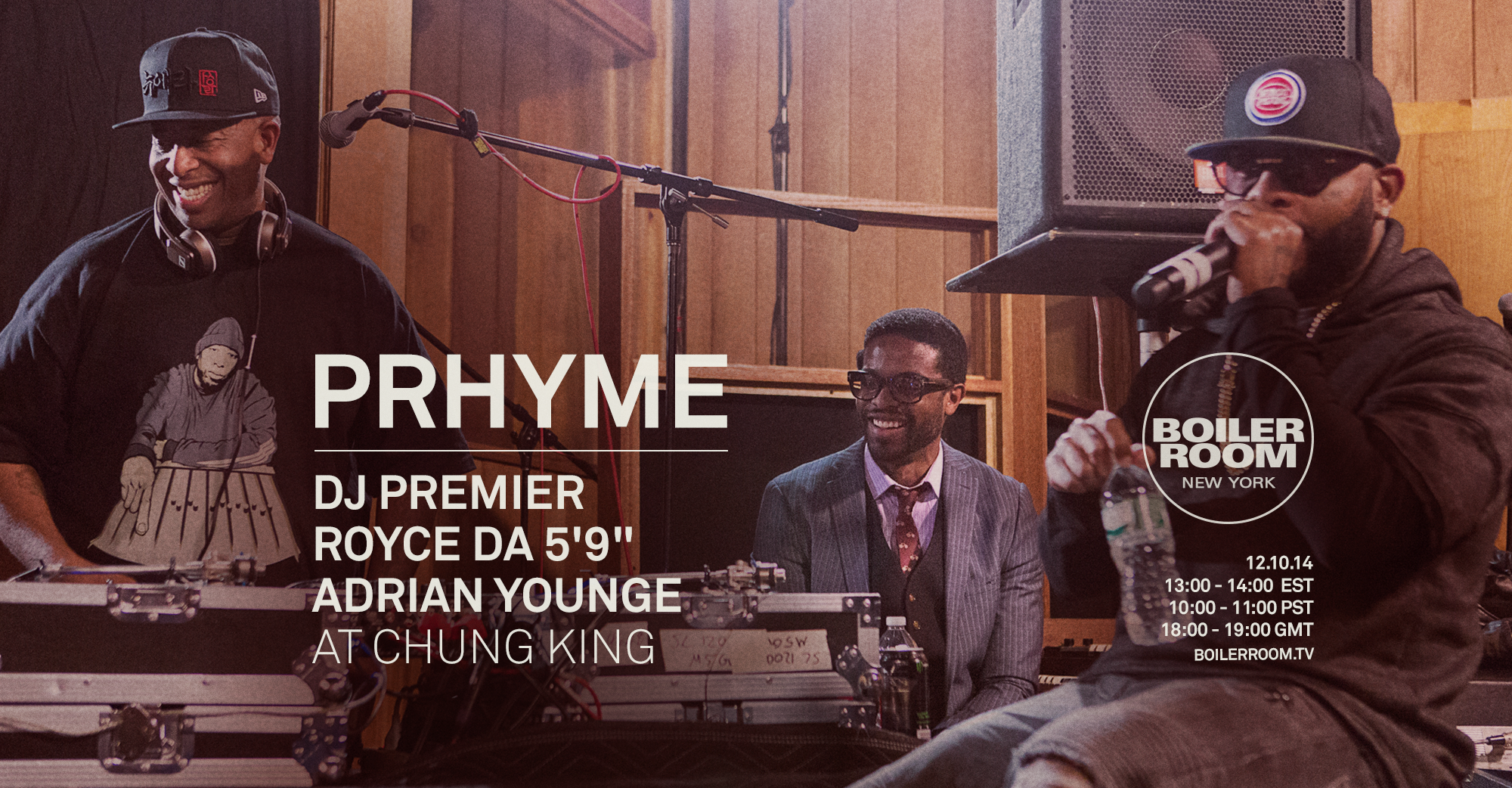 PRHYME: DJ Premier, Royce Da 5'9" & Adrian Younge flyer
