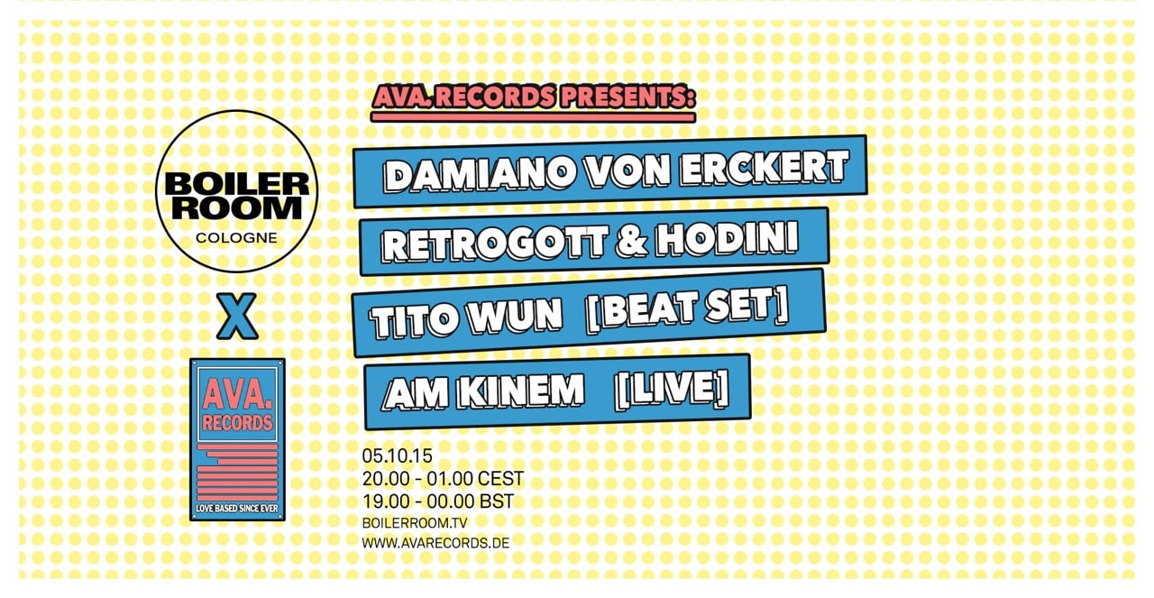 Boiler Room Cologne x Ava. Records flyer