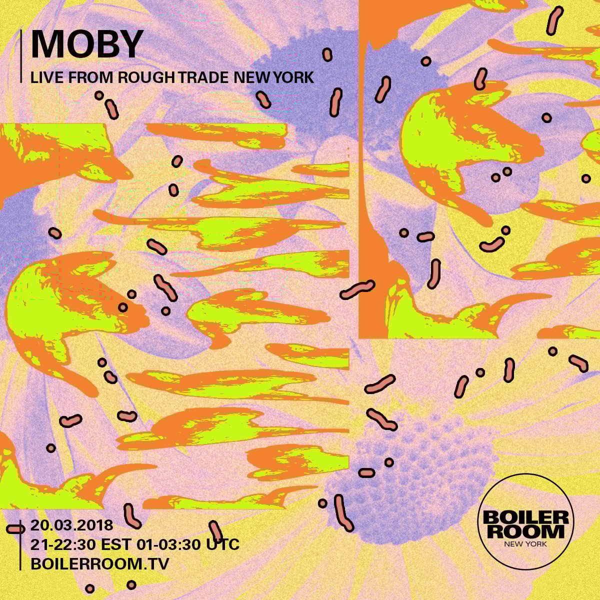 Moby Live From Rough Trade New York flyer