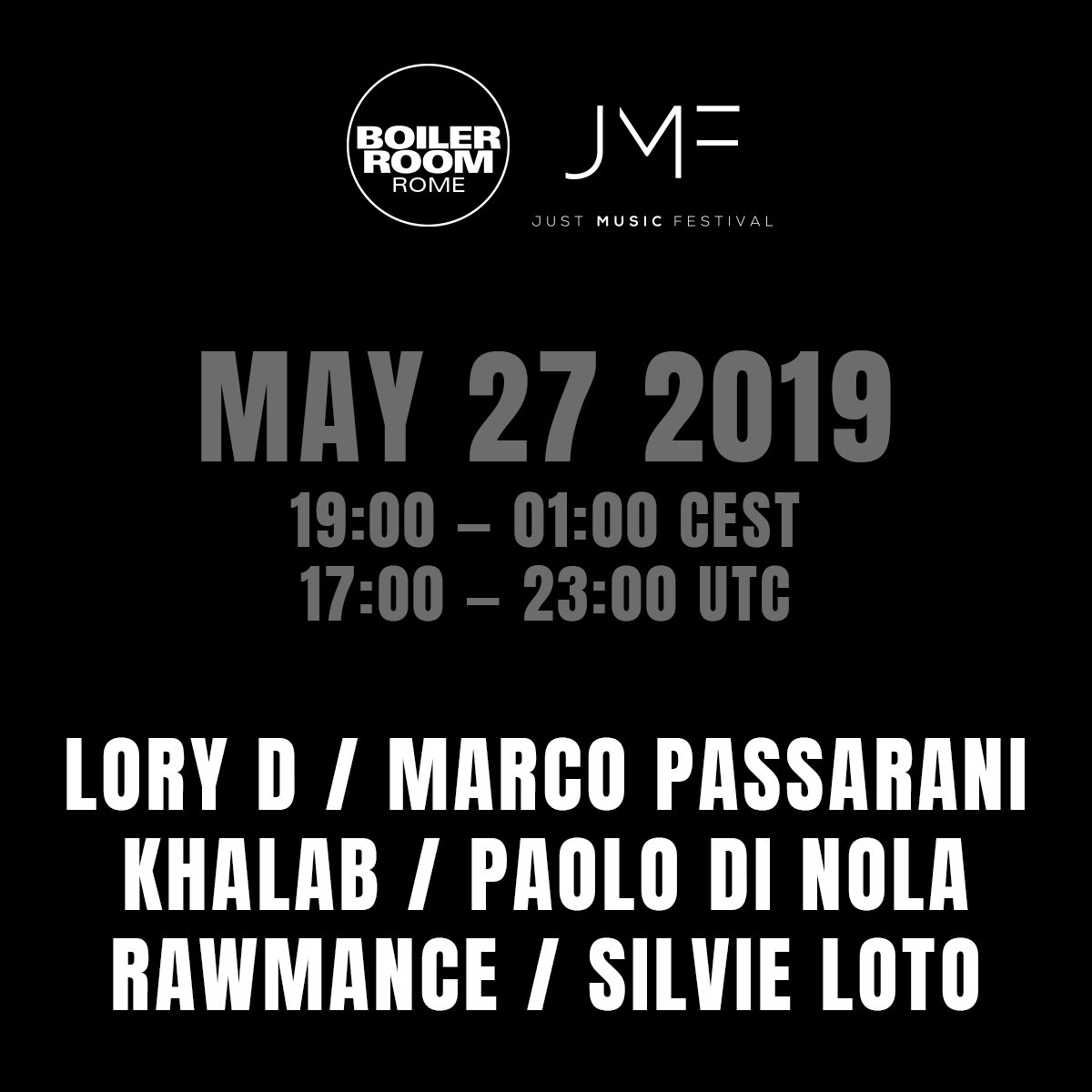 Rome: BR x Just Music Festival flyer