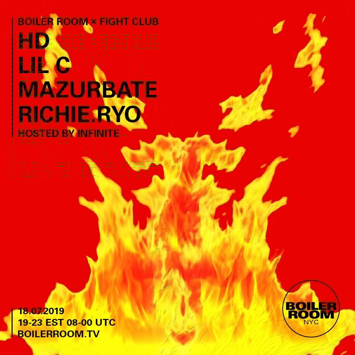 Boiler Room x Fight Club flyer