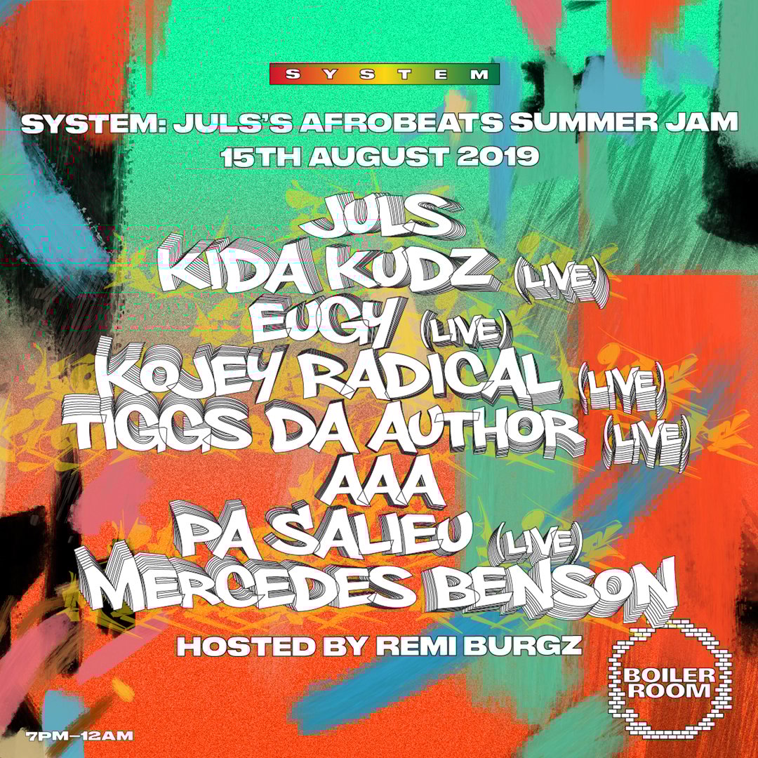 System: Juls' Afrobeats summer jam flyer
