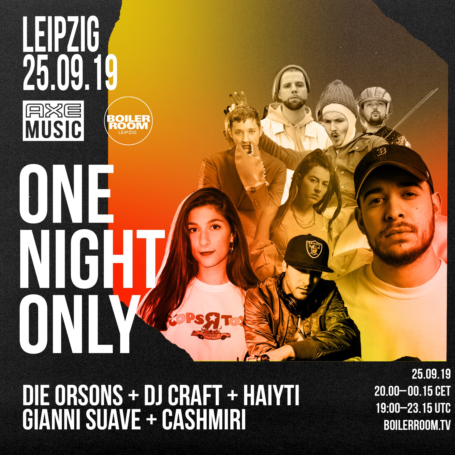 AXE Music | One Night Only Leipzig flyer