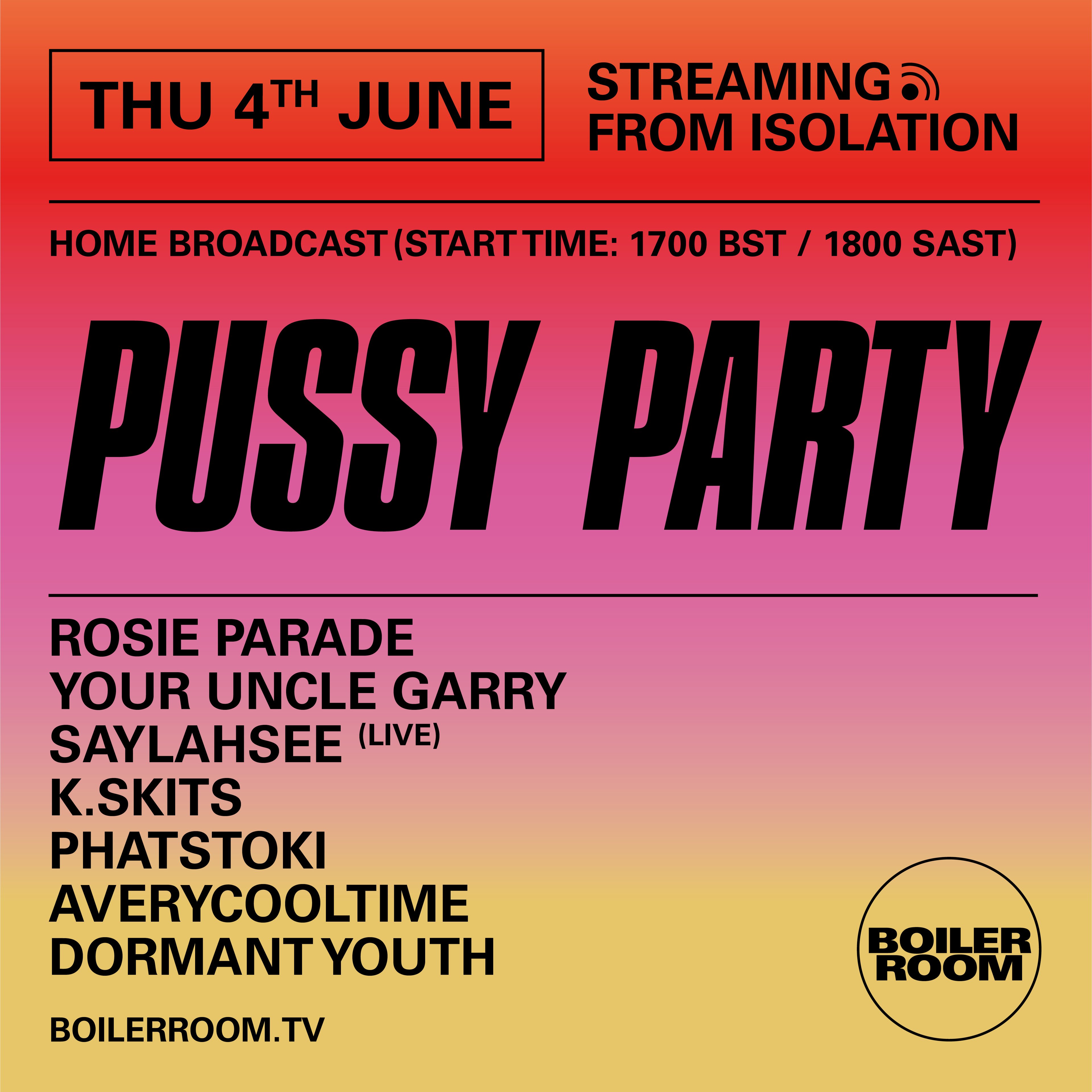 Streaming From Isolation with Pussy Party flyer