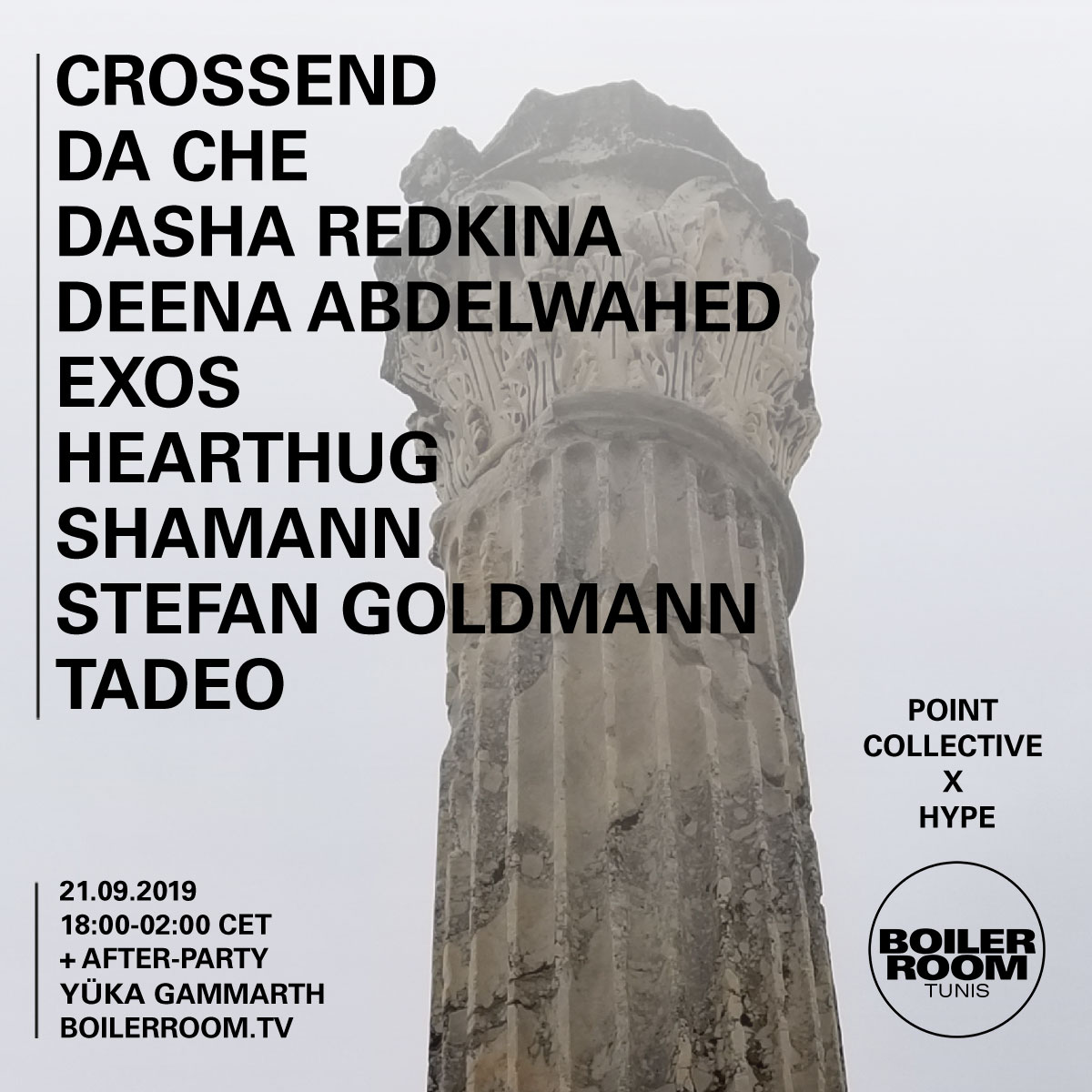 Boiler Room Tunis: Point Collective x HYPE flyer