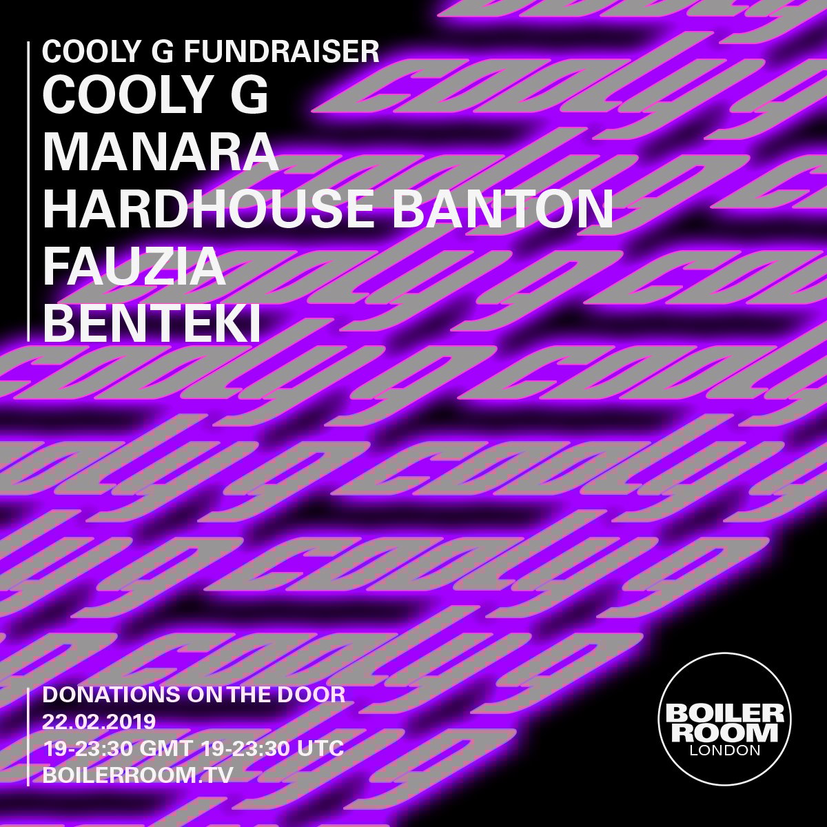 Cooly G Fundraiser flyer