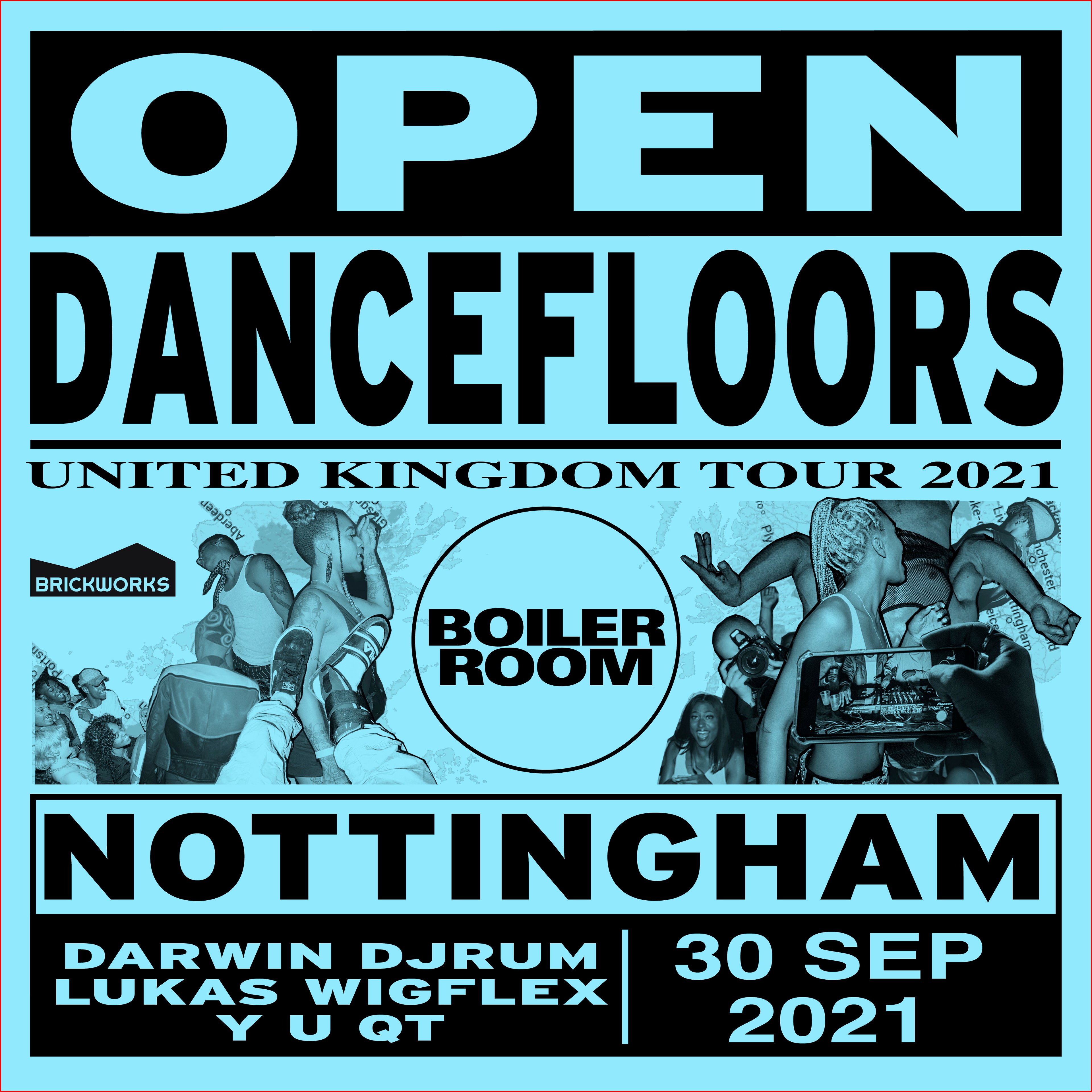 Open Dancefloors | Nottingham flyer