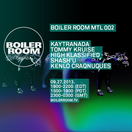 Flyer for event Boiler Room Montreal 002.