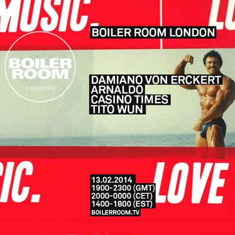 Flyer for event Damiano von Erckert, Arnaldo, Casino Times, Tito Wun.