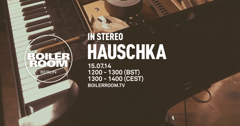 Flyer for event In Stereo: Hauschka .