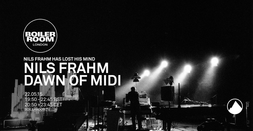 Flyer for event Nils Frahm & Dawn of Midi.