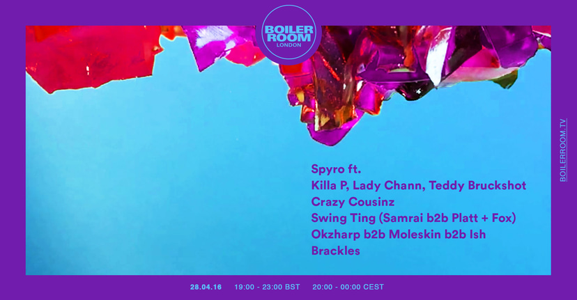 Flyer for event LONDON: Spyro, Swing Ting, Crazy Cousinz + more.