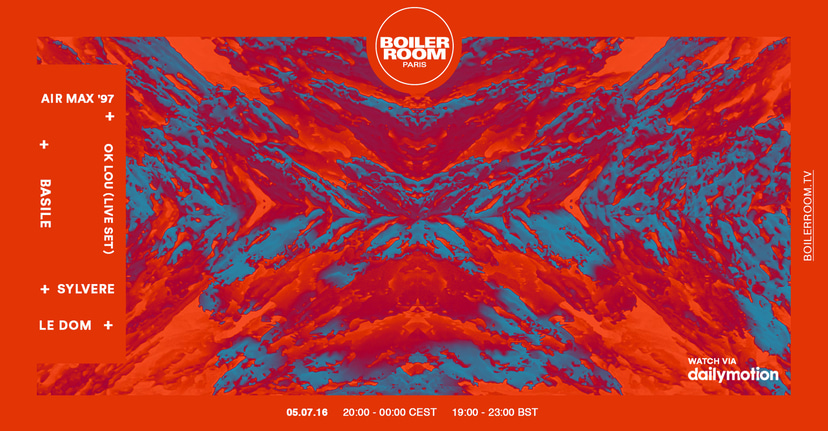 Flyer for event Boiler Room Paris x Dailymotion with Air Max '97.