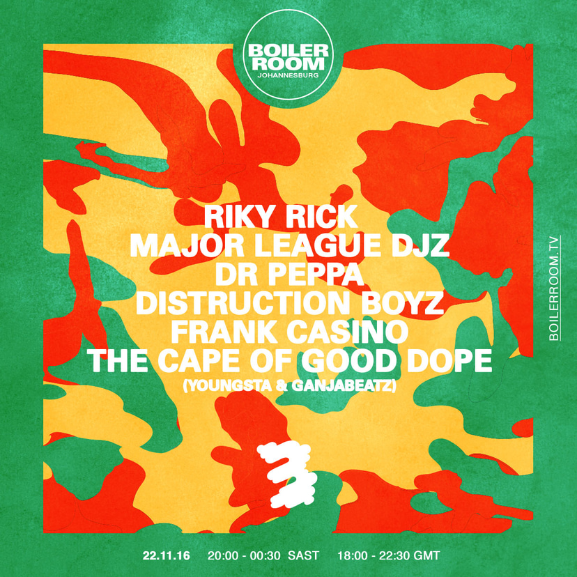 Flyer for event RIKY RIK, MAJOR LEAGUE DJZ, DR PEPPA, DISTRUCTION BOYZ, FRANK CASINO, THE CAPE OF GOOD DOPE.