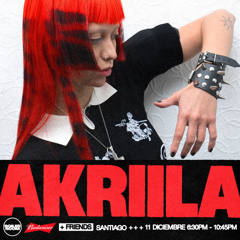 Flyer for event Santiago | Akriila & Friends.