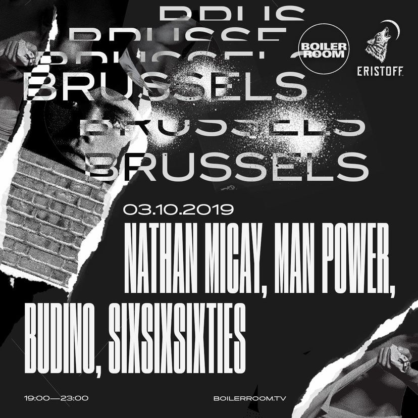 Flyer for event Boiler Room x Eristoff: Brussels.