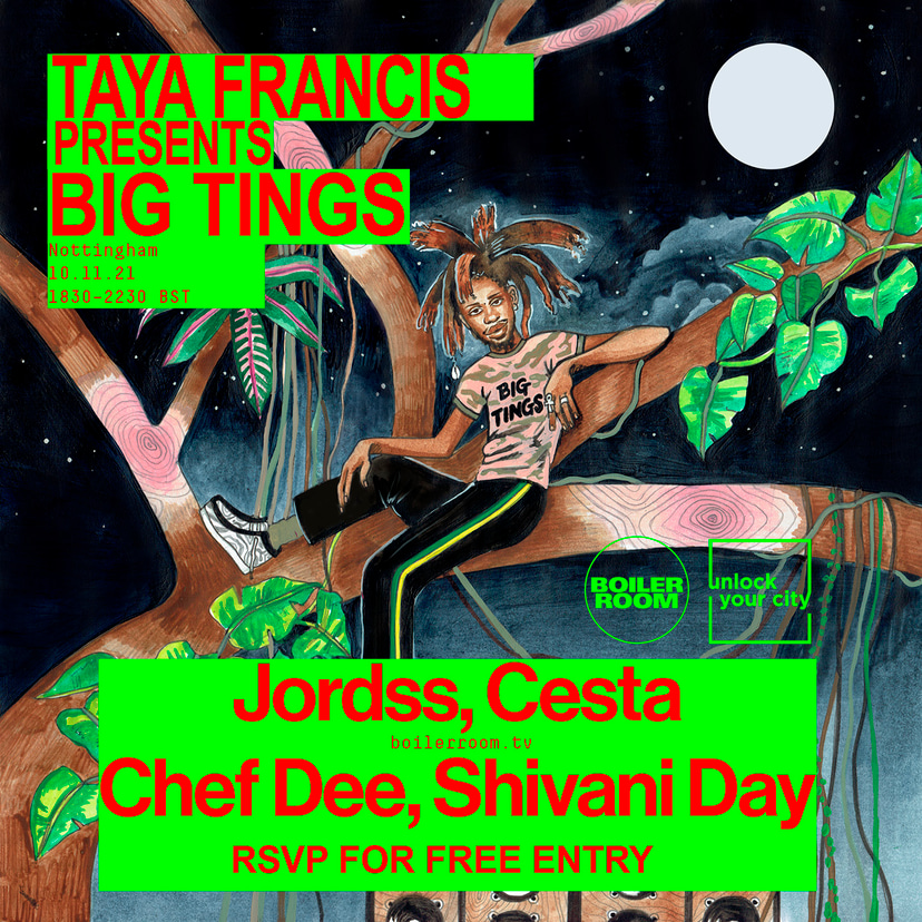 Flyer for event Taya Francis pres. Big Tings | BR x UYC: Nottingham.