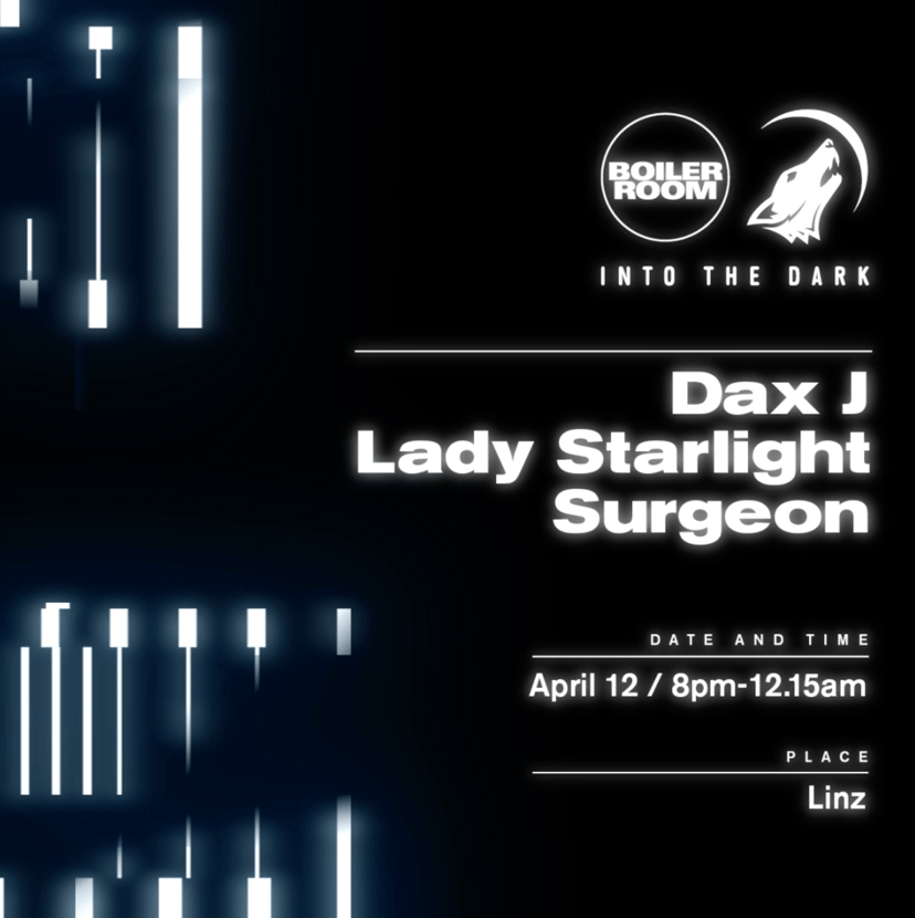 Flyer for event Into The Dark: Linz.