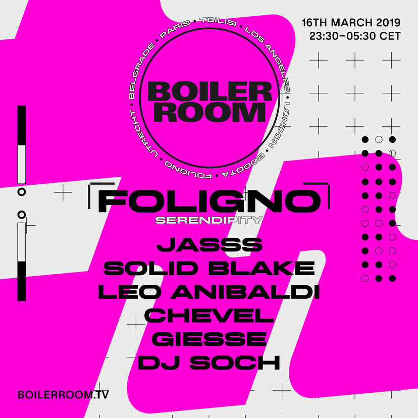 Flyer for event Boiler Room Foligno: Serendipity.
