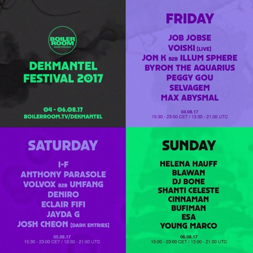 Flyer for event Dekmantel Festival 2017: Sunday.