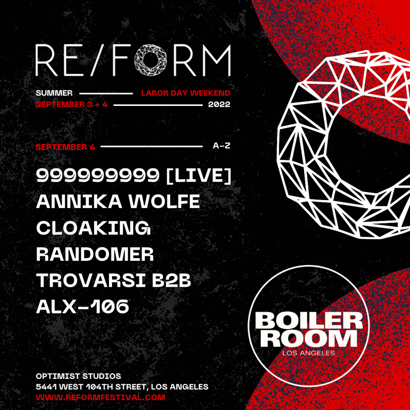 Flyer for event RE/FORM Festival.