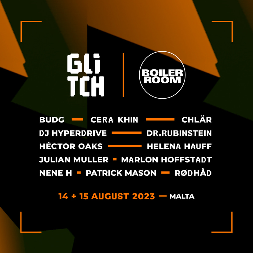 Flyer for event Glitch Festival 2023.