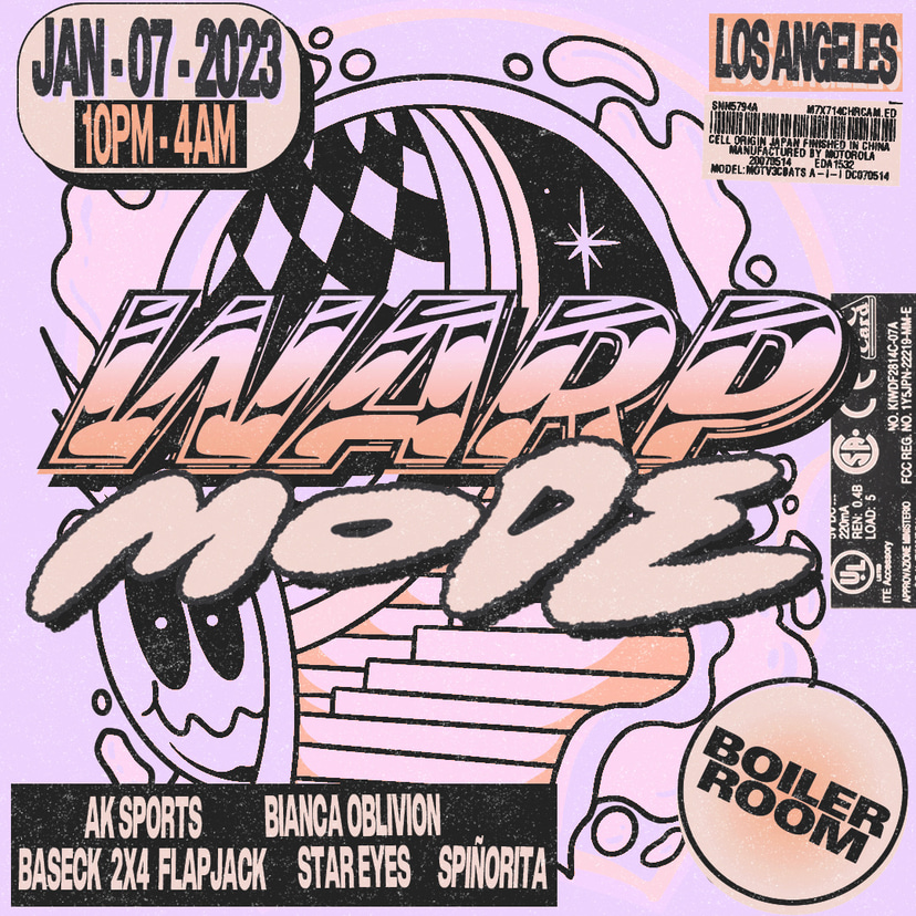 Flyer for event LA: Warp Mode.